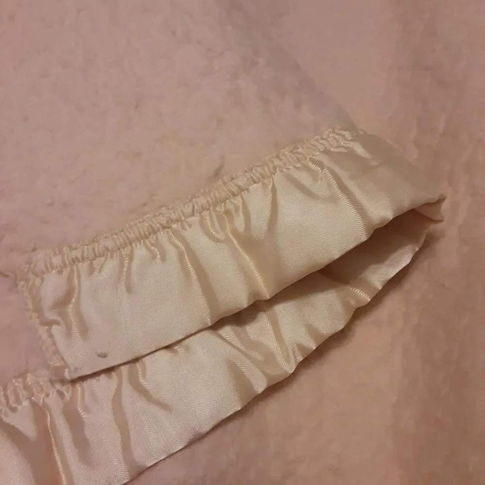 Vintage Sateen Trim Blanket Peach 90.5x99